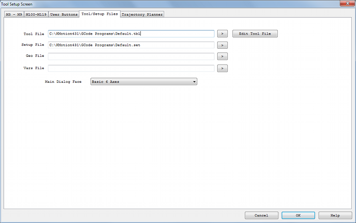 Tool Setup Files