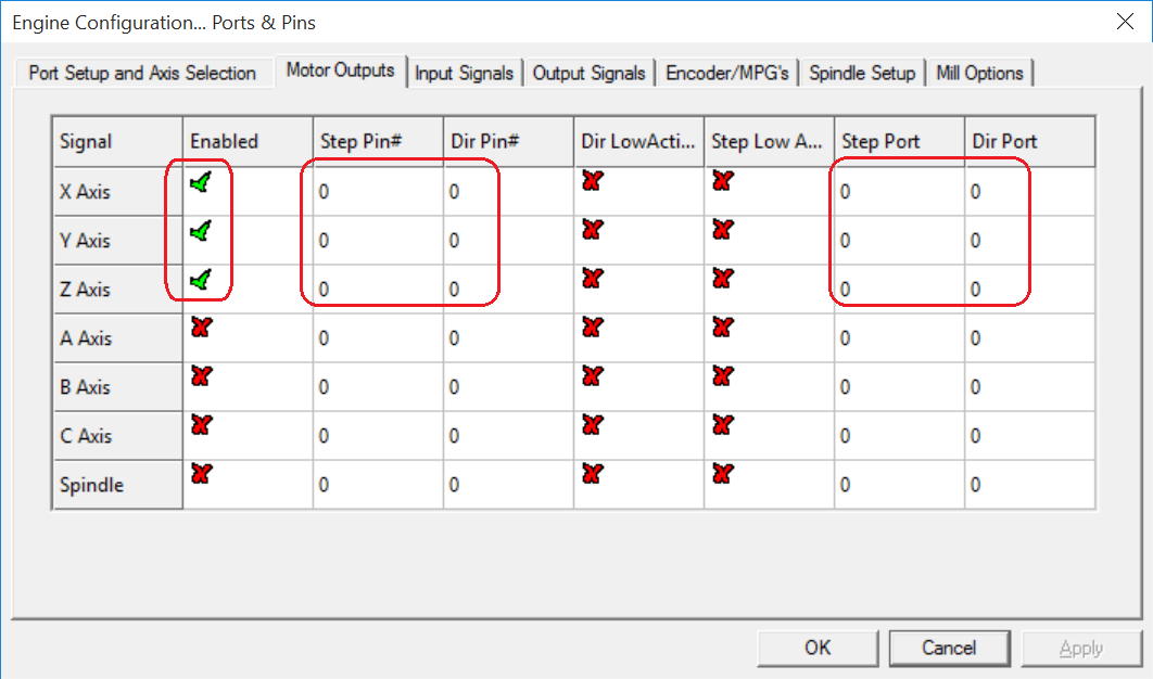 Motor Outputs